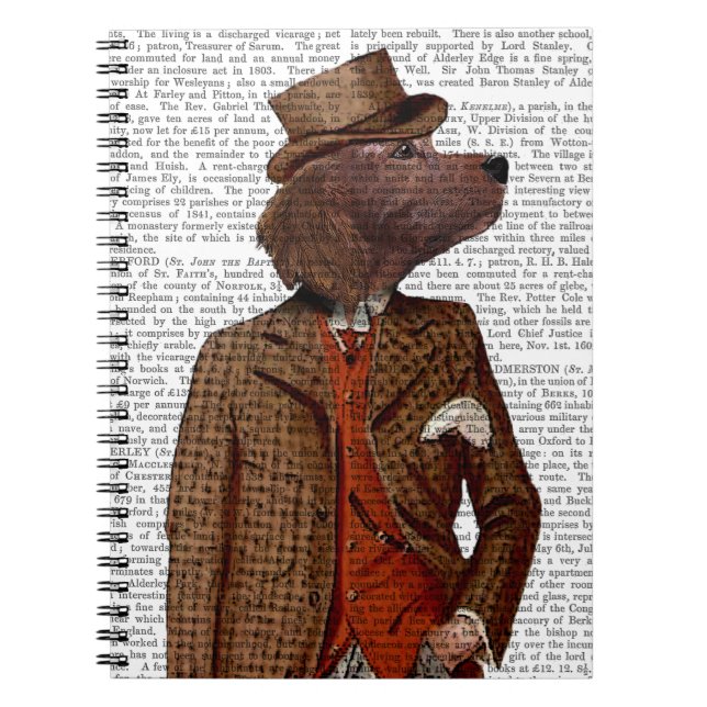 Red Setter Rider Portrait Notebook (Front)