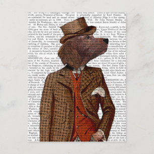 Red Setter Rider Portrait Postcard