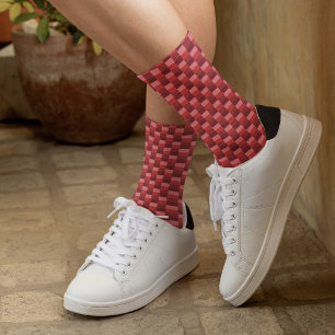 Red Shades Color Blocks Socks