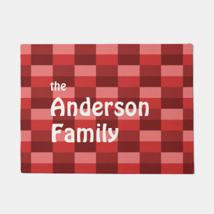 Red Shades Colour Blocks Doormat