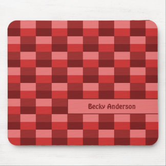 Red Shades Colour Blocks Mouse Mat