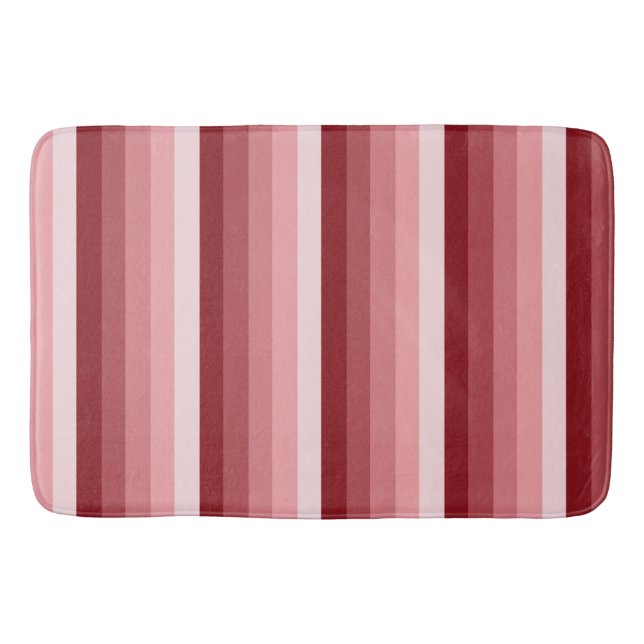 Red shadow stripes bath mat (Front)