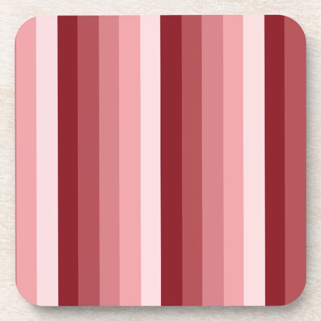 Red shadow stripes coaster (Front)