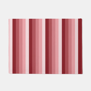Red shadow stripes doormat