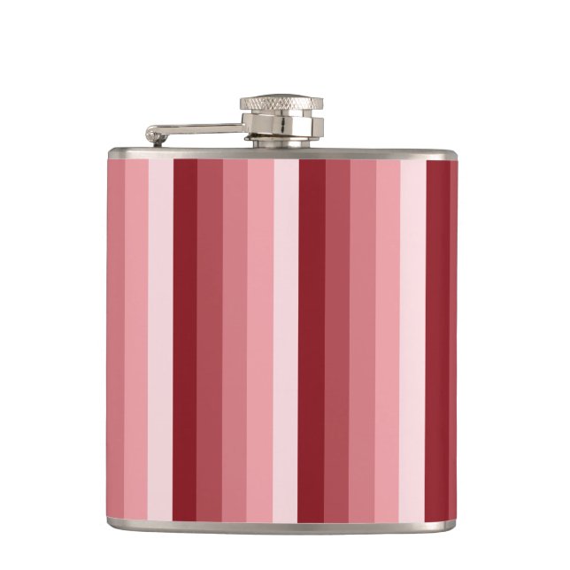 Red shadow stripes hip flask (Front)