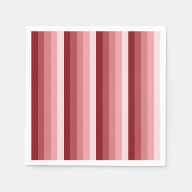 Red shadow stripes napkin (Front)
