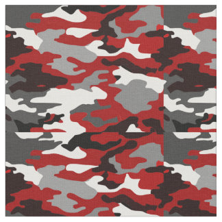 Red Shadows Camo Fabric