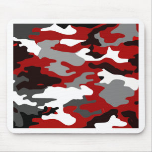 Red Shadows Camo Mouse Mat