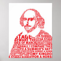 Red Shakespeare text design