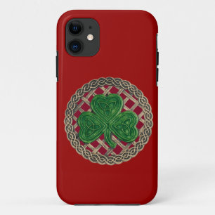Red Shamrock And Celtic Knots iPhone 5 Case