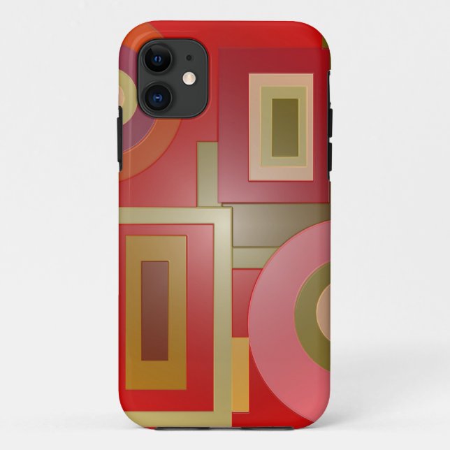 red shapes pop art Case-Mate iPhone case (Back)