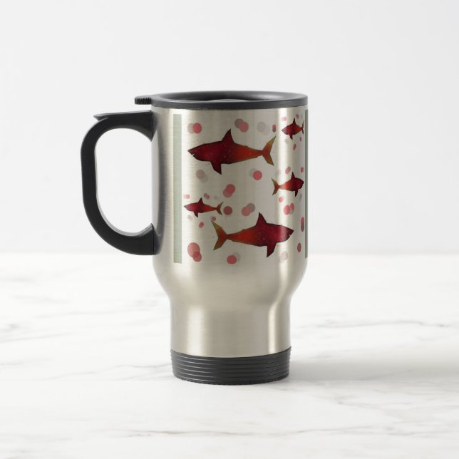 Red Shark Travel Mug (Left)
