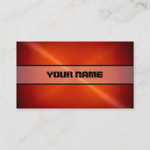 Red Shiny Stainless Steel Metal Business Card