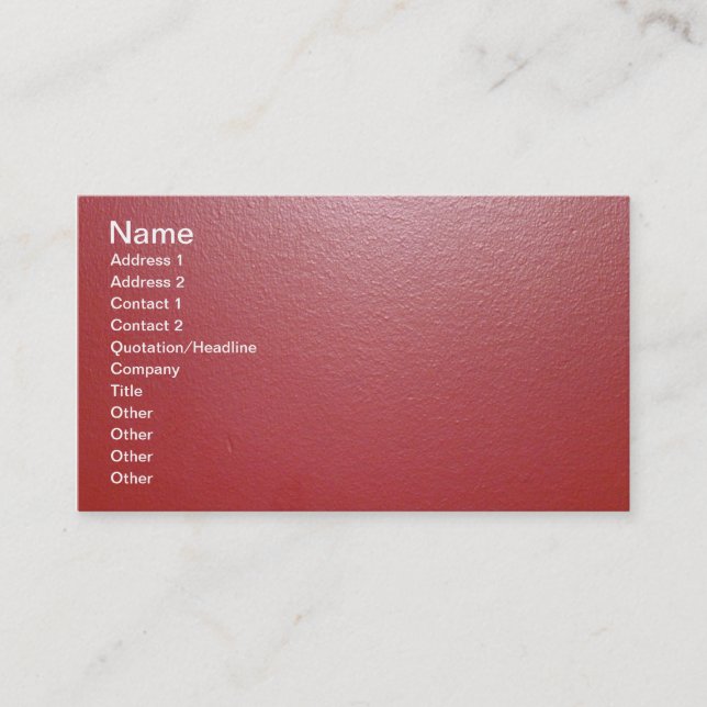 RED SHINY VINYL TEXTURE BACKGROUNDS TEMPLATES WALL BUSINESS CARD (Front)