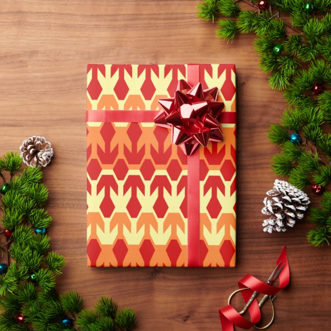 Red Ship and Yellow Arrow Pattern Wrapping Paper (Holiday Gift)