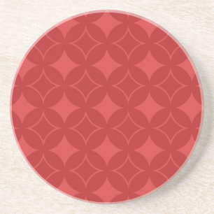 Red shippo pattern coaster