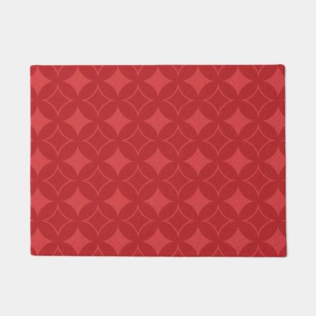 Red shippo pattern doormat (Front)