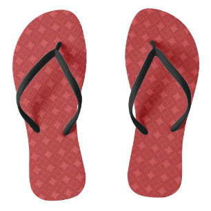 Red shippo pattern flip flops