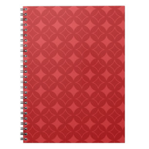 Red shippo pattern notebook