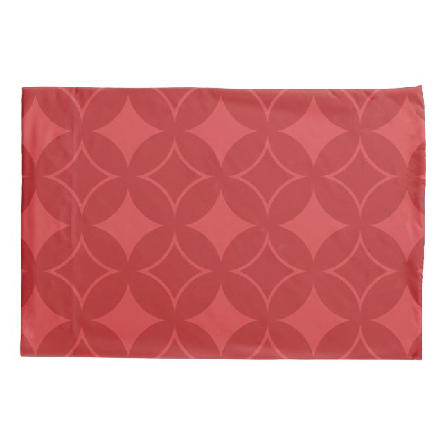 Red shippo pattern pillowcase (Back)