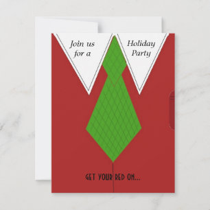 Red Shirt Holiday Party Invitation