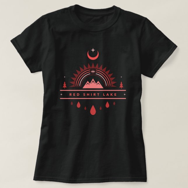 red shirt lake alaska rainbow moon (Design Front)