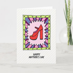 Red Shoe Mothers Day Art Card