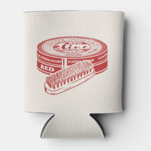 Red shoe polish can cooler