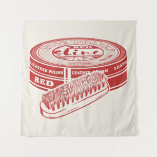 Red shoe polish tapestry