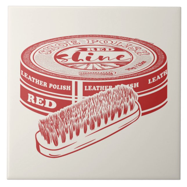 Red shoe polish tile (Front)