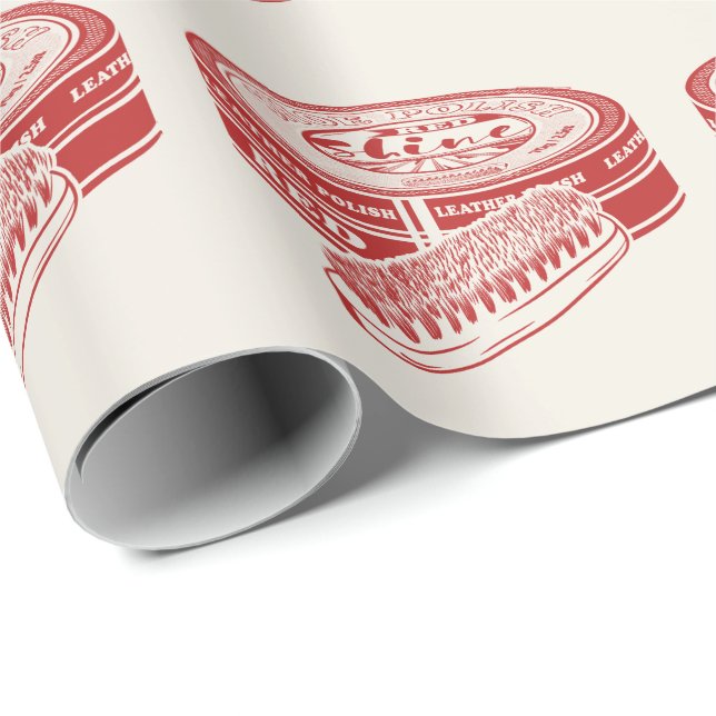 Red shoe polish wrapping paper (Roll Corner)