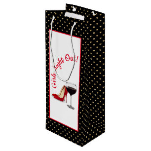 Red Shoes And Red Wine Wine Gift Bag