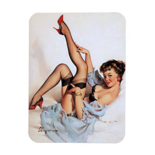 Red Shoes Pin Up Magnet