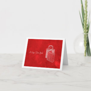 Red Shopping Spree Money Enclosed Card