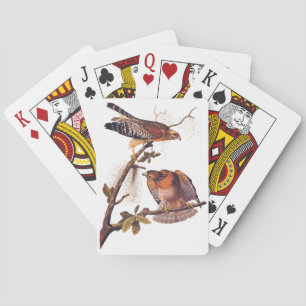Red Shouldered Hawk Audubon Bird of Prey Playing Cards