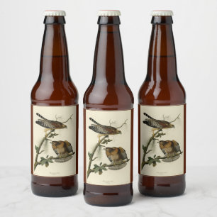 Red-shouldered Hawk - Audubon's Birds of America Beer Bottle Label