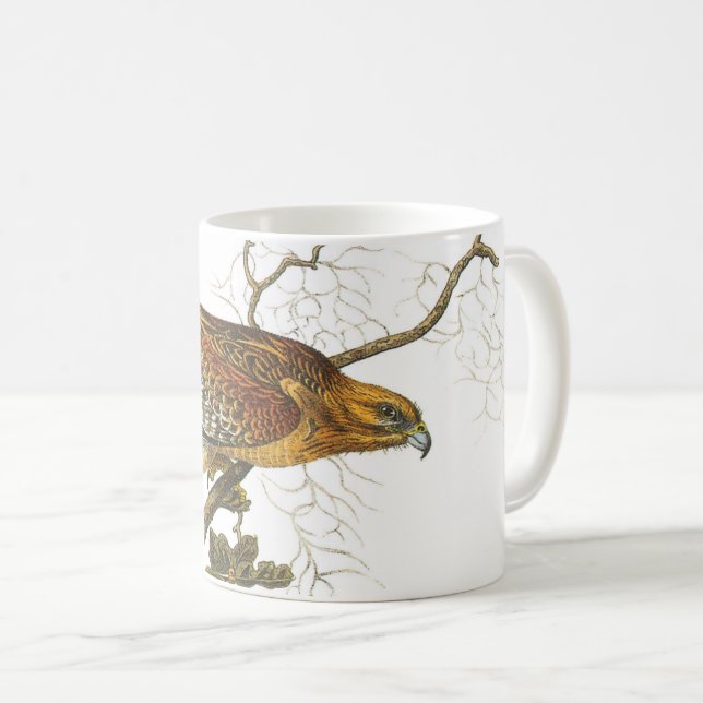 Red-shouldered Hawk by Audubon Coffee Mug (Front Right)