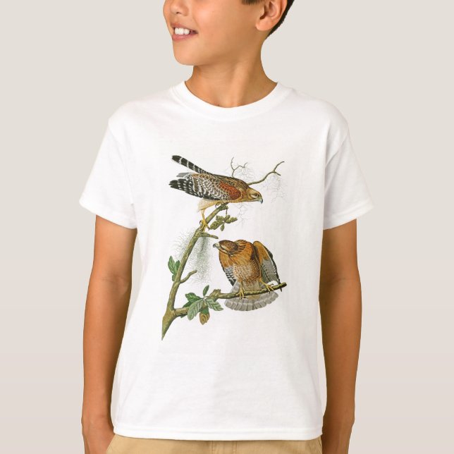Red-shouldered Hawk John Audubon Birds of America T-Shirt (Front)