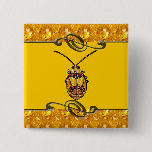 Red Shouldered Leaf Beetle 15 Cm Square Badge