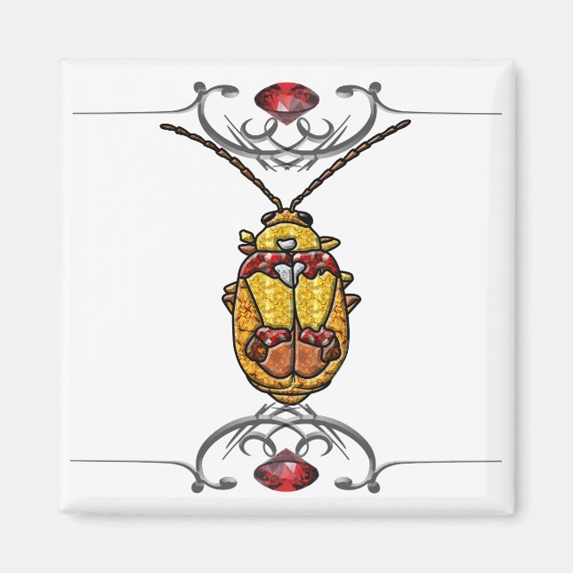 Red Shouldered Leaf Beetle Magnet (Front)