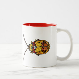 Red Shouldered Leaf Beetle Two-Tone Coffee Mug