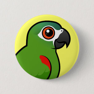 Red-shouldered Macaw 6 Cm Round Badge