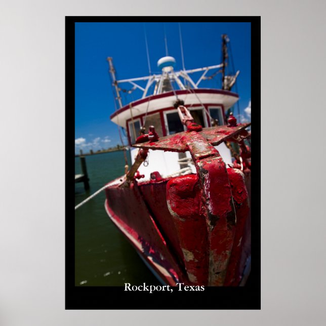 Red Shrimp Boat Poster (Front)