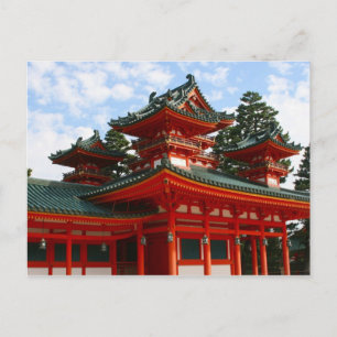 red shrine japan postcard