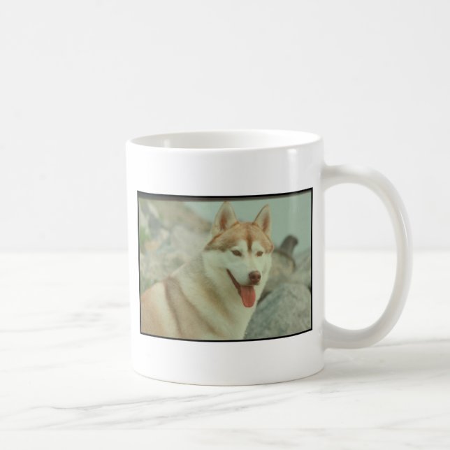 Red Siberian Husky Coffee Mug (Right)