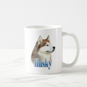 Red Siberian Husky Name Coffee Mug