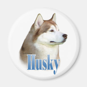 Red Siberian Husky Name - Magnet