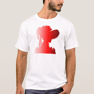 Red Silhouette 1800s Fashion England Woman 2 T-Shirt