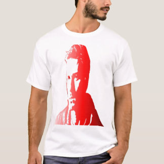 red silhuette a man with short, textured hair T-Shirt