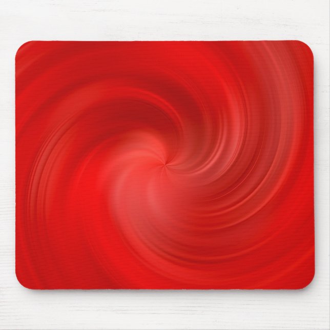 red silky swirl mouse mat (Front)